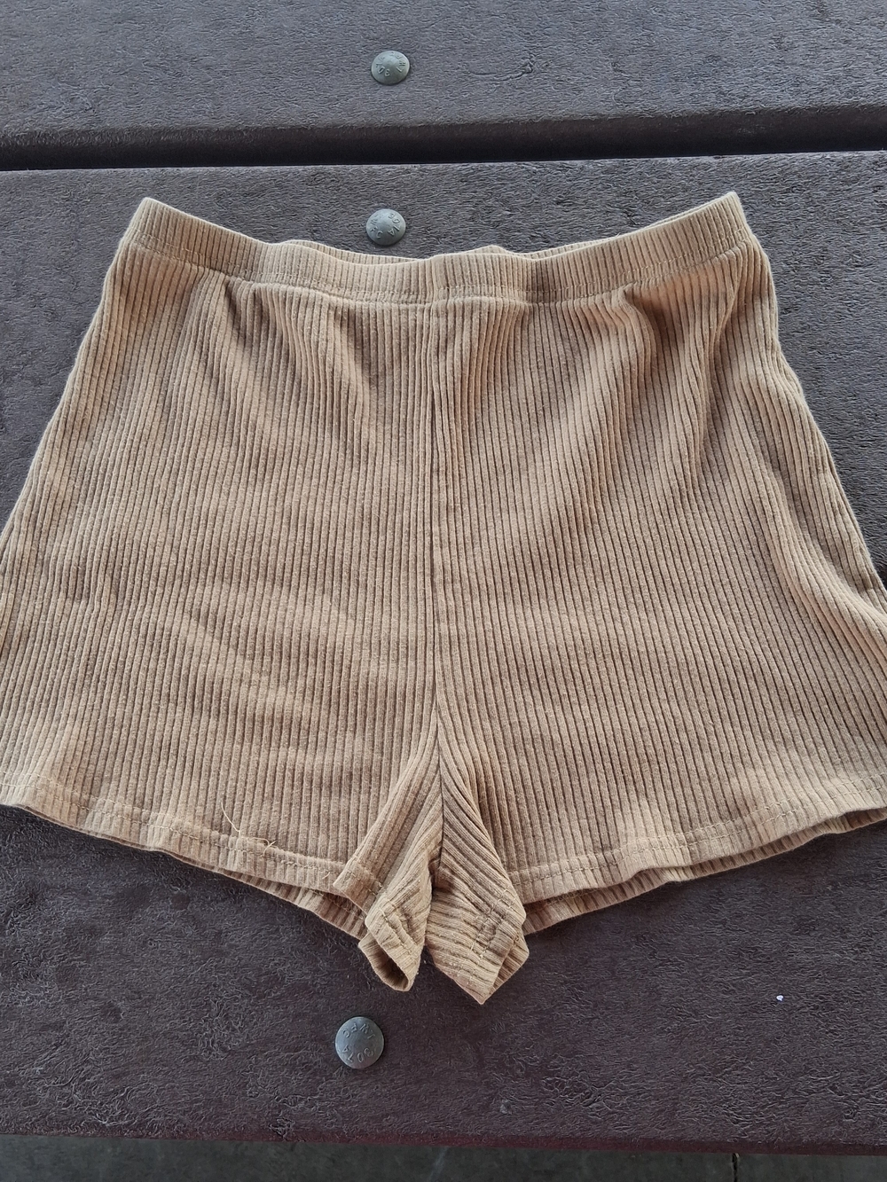 Princess Polly Ribbed Knit Booty Shorts 4 Stretch Loungewear Cozycore Minimalist
